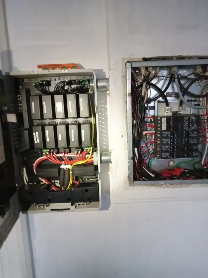 Electrical panel upgrade completed for Security Camera Wiring in North Branch
